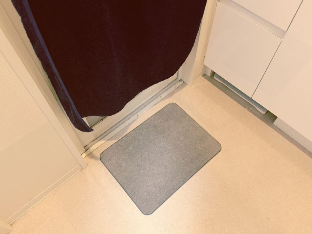 洗面所で使っている珪藻土マット