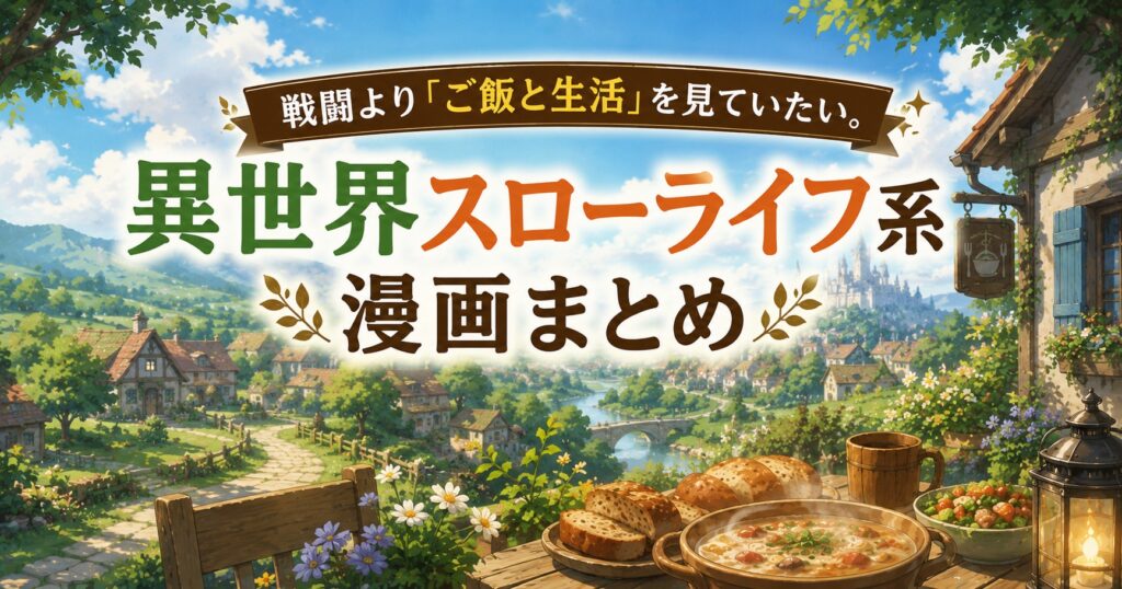 異世界スローライフ系漫画をイメージした田舎暮らし風アイキャッチ