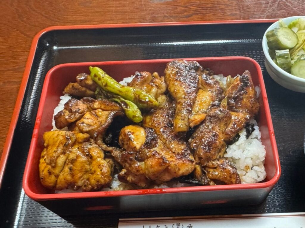 炭火で焼いた鶏肉がのったおが和の焼鳥丼