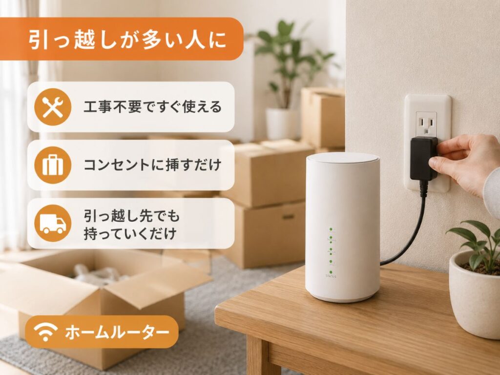 引っ越しが多い一人暮らしにホームルーターがおすすめな理由