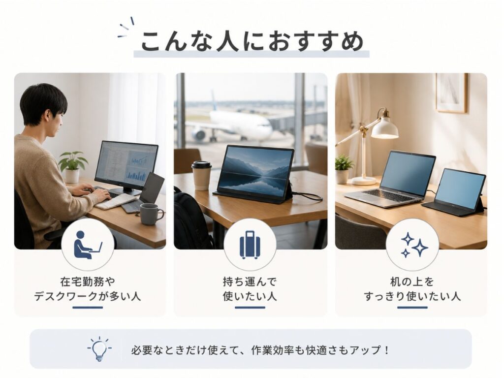 モバイルモニターが向いている人の特徴