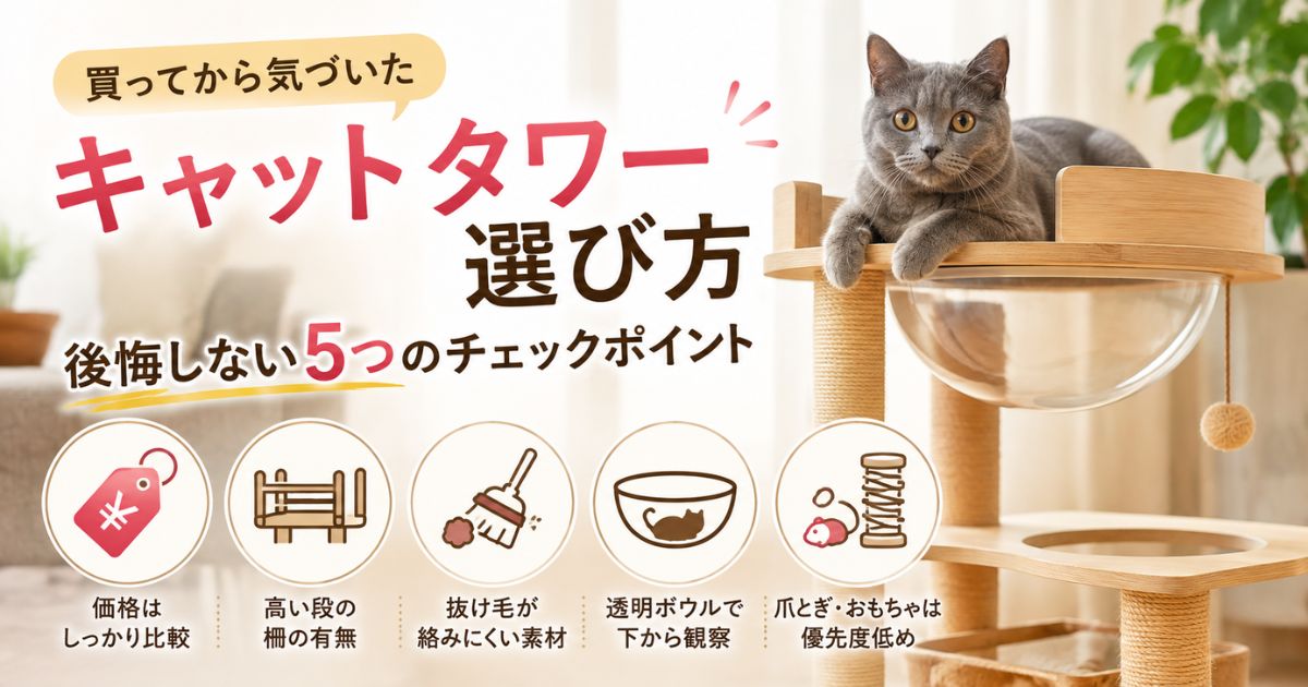 キャットタワー選びで後悔しない5つのチェックポイント