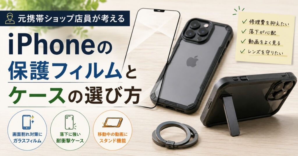 元携帯ショップ店員が考えるiPhoneの保護フィルムとケースの選び方