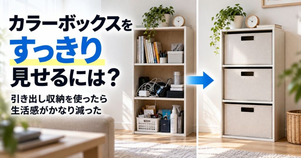 カラーボックスを引き出し収納ですっきり見せて生活感を減らす方法