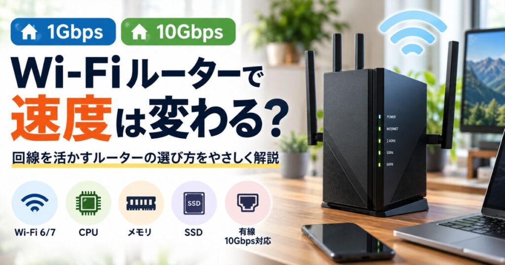 1Gbps・10Gbps光回線で使うWi-Fiルーターの選び方