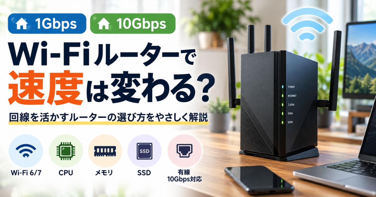 1Gbps・10Gbps光回線で使うWi-Fiルーターの選び方